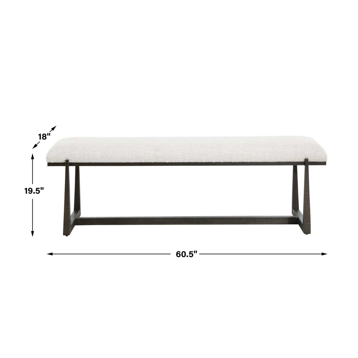 Modern European furniture - Upholstered Wool-Inspired Bench - www.oroa.com