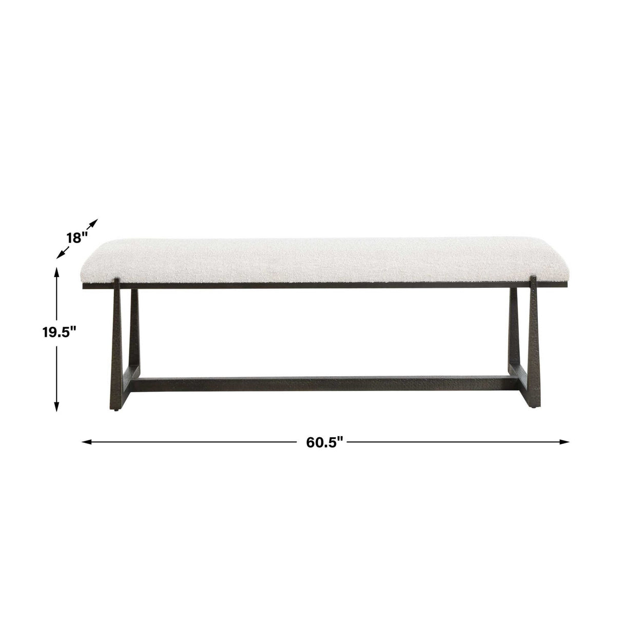 Modern European furniture - Upholstered Wool-Inspired Bench - www.oroa.com