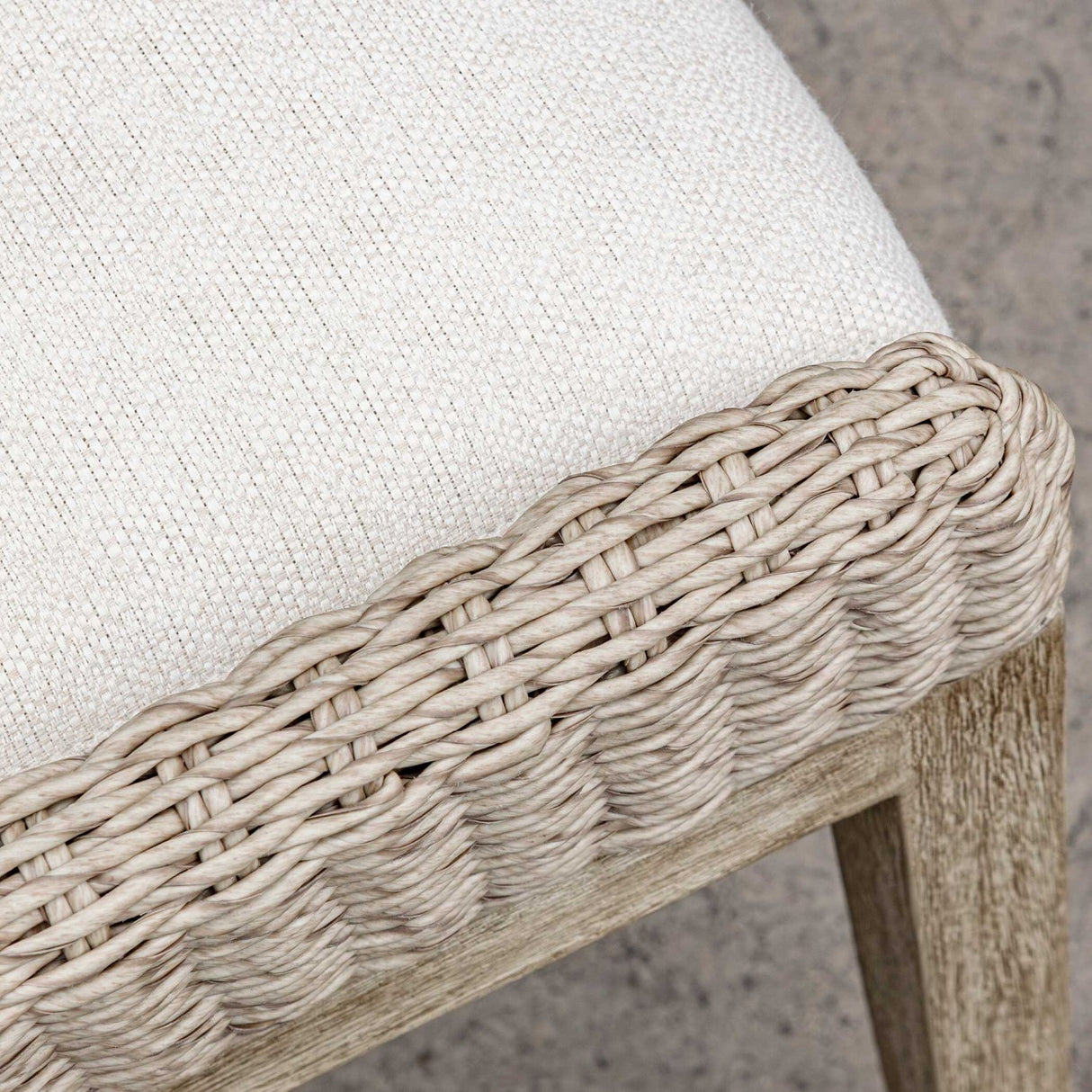 Beige Wicker Outdoor Dining Chair by Uttermost Paloma, alternate view 12