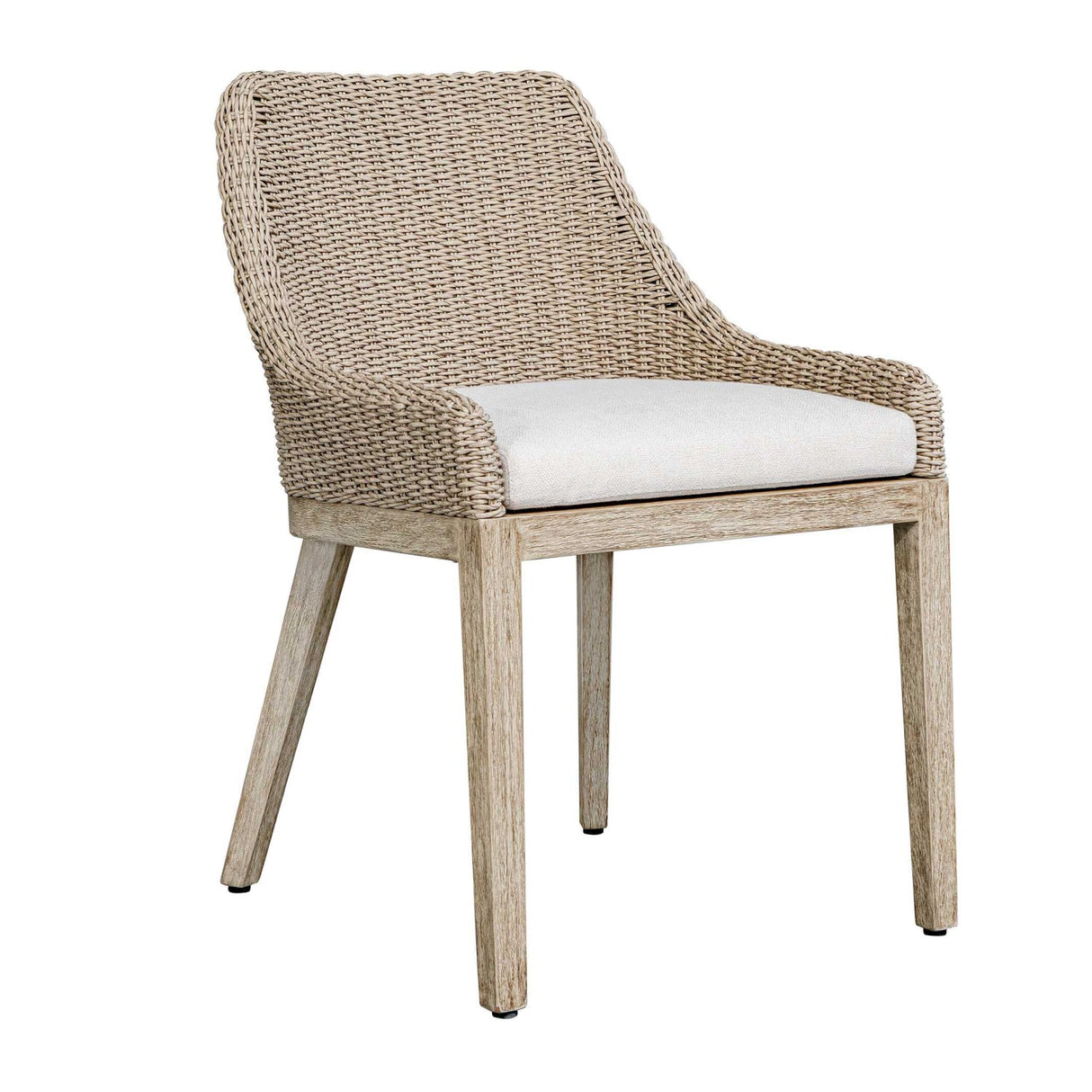 Beige Wicker Outdoor Dining Chair by Uttermost Paloma, alternate view 3
