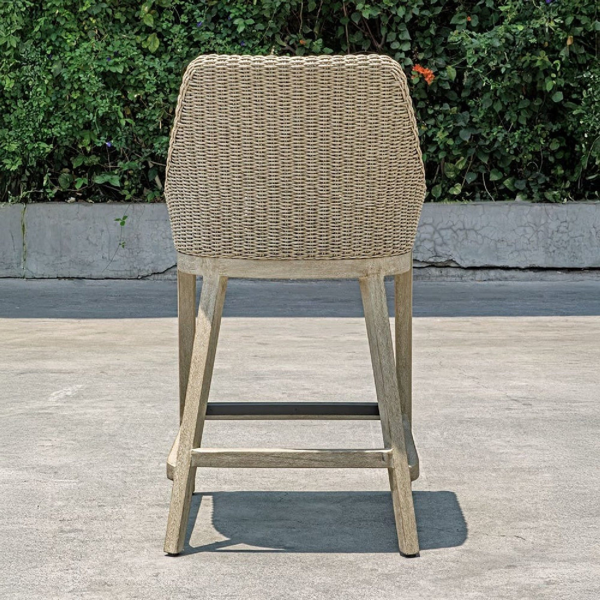 Beige Wicker Outdoor Counter Stool by Uttermost Paloma, alternate view 12