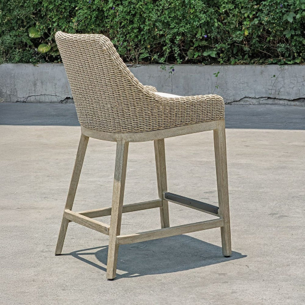 Beige Wicker Outdoor Counter Stool by Uttermost Paloma, alternate view 14