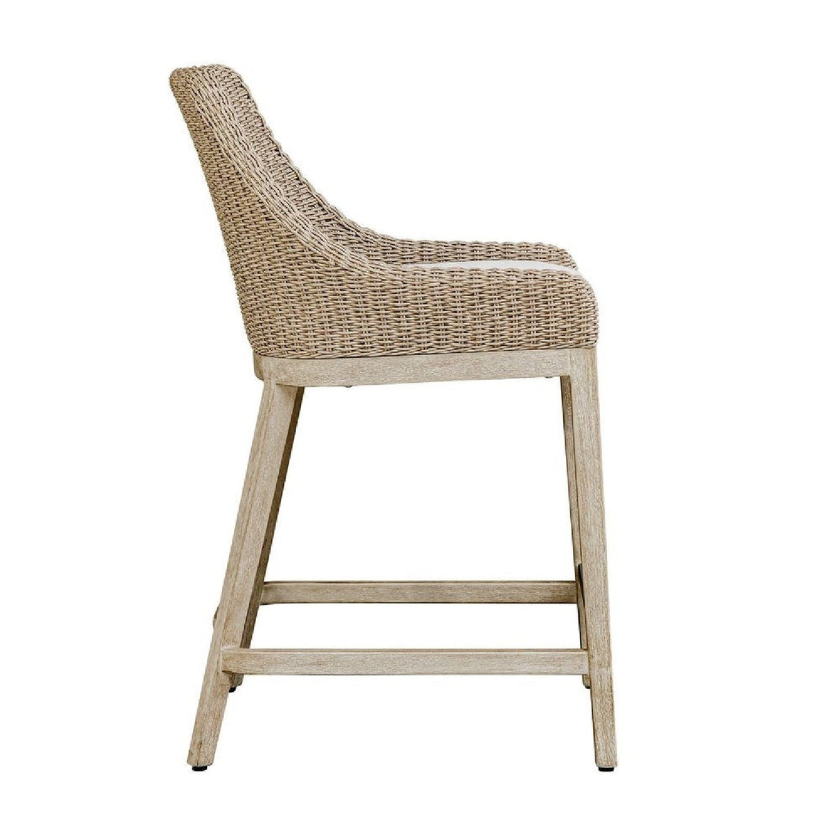 Beige Wicker Outdoor Counter Stool by Uttermost Paloma, alternate view 4