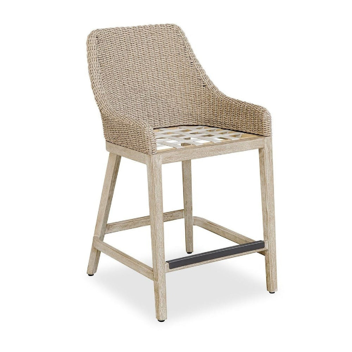 Beige Wicker Outdoor Counter Stool by Uttermost Paloma, alternate view 6