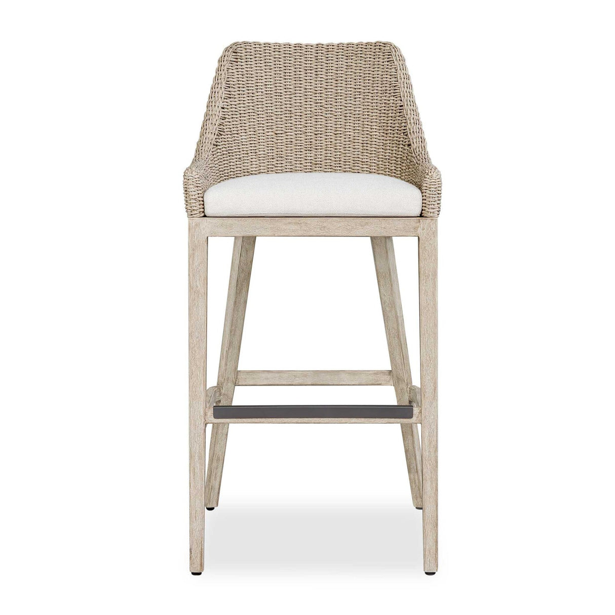 Cream Wicker Outdoor Bar Stool by Uttermost Paloma