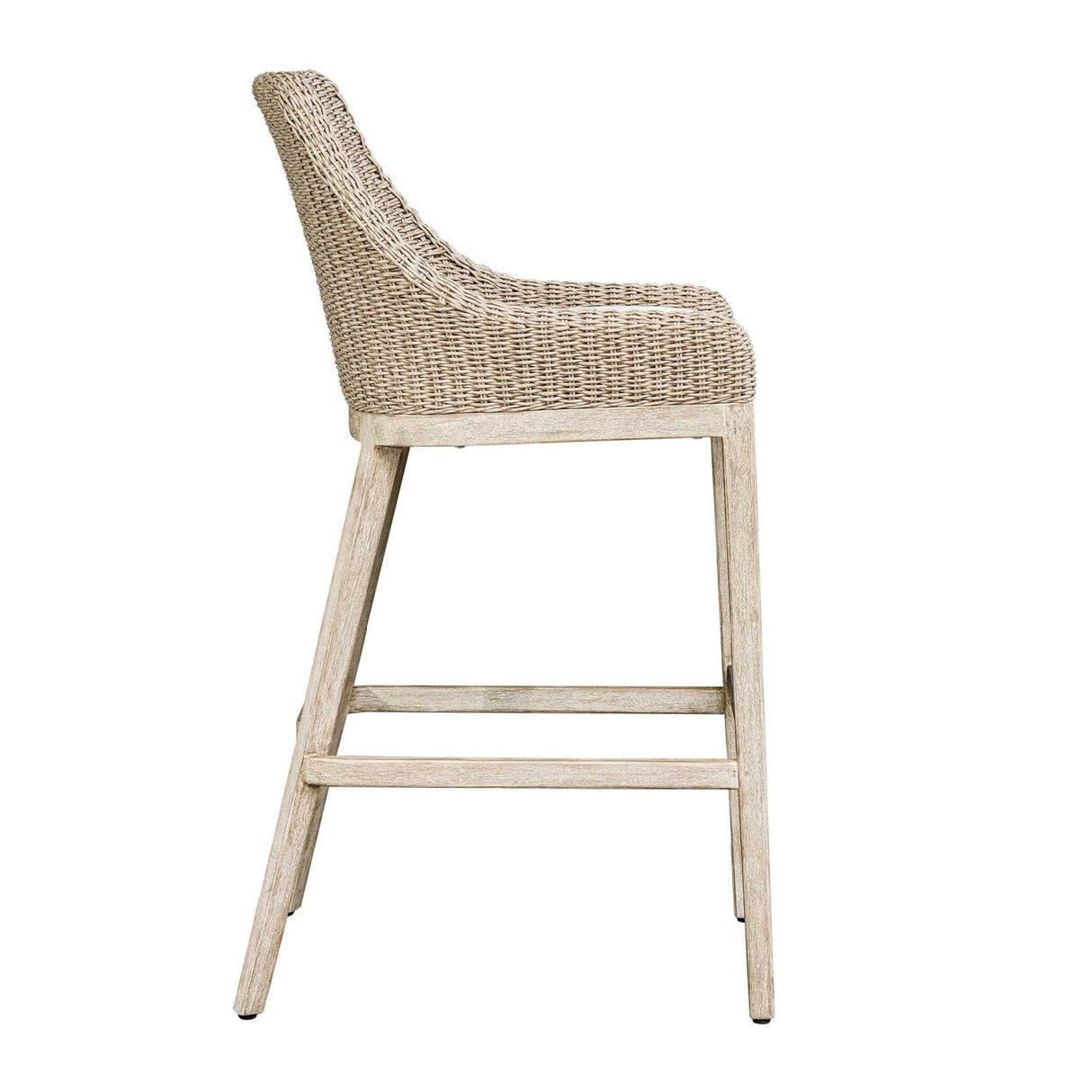 Cream Wicker Outdoor Bar Stool by Uttermost Paloma, alternate view 5