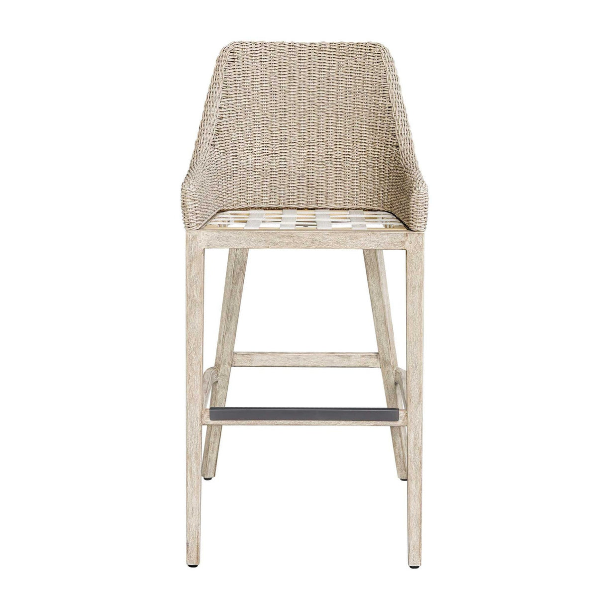 Cream Wicker Outdoor Bar Stool by Uttermost Paloma, alternate view 6