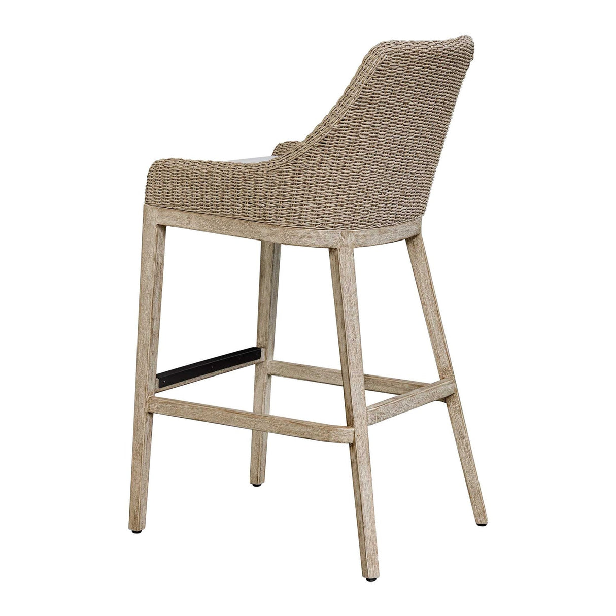 Cream Wicker Outdoor Bar Stool by Uttermost Paloma, alternate view 8