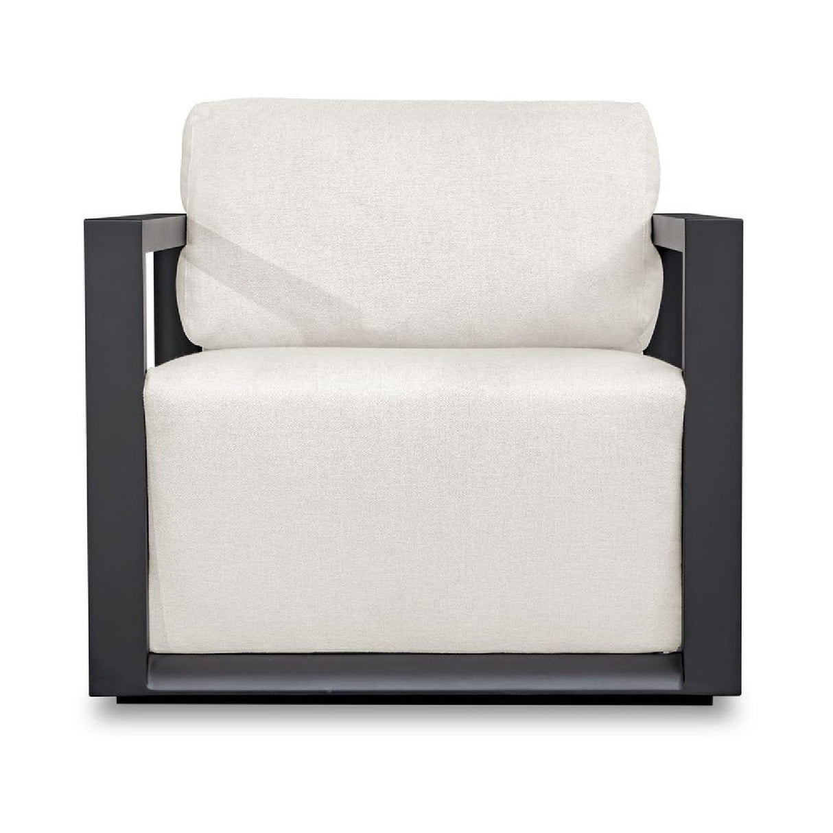 Modern European furniture - White Cushioned Outdoor Lounge Chair - www.oroa.com