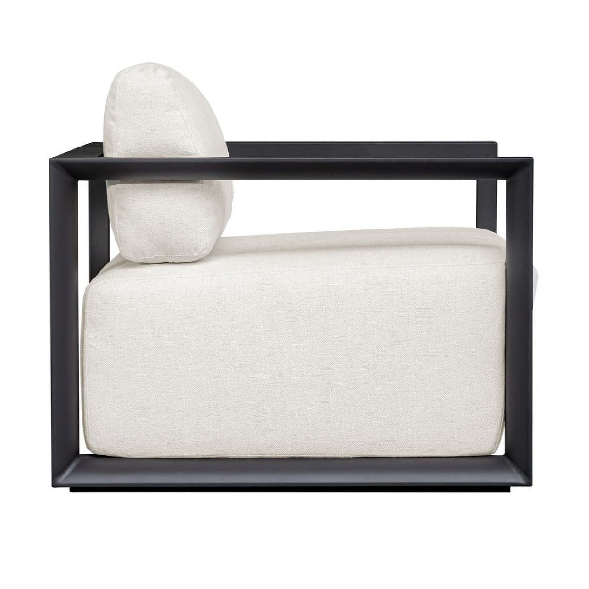 Modern European furniture - White Cushioned Outdoor Lounge Chair - www.oroa.com