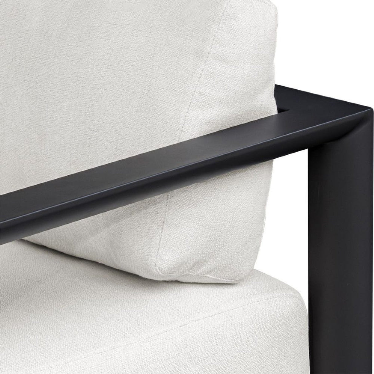 Modern European furniture - White Cushioned Outdoor Lounge Chair - www.oroa.com