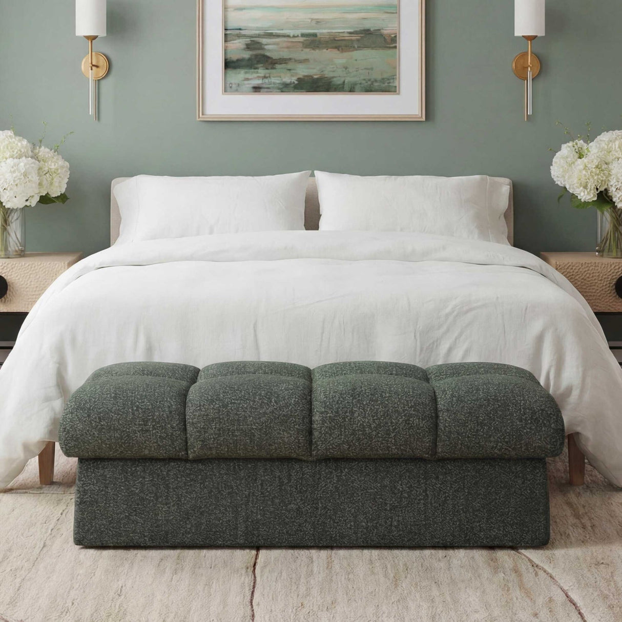Block Tufted Bench by Uttermost Harlem, alternate view 2