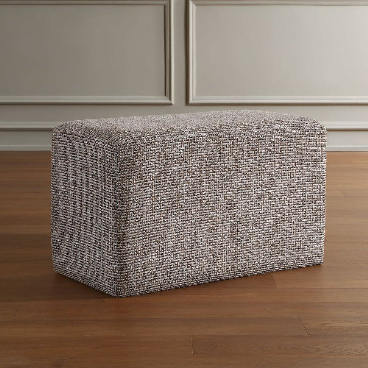 Cream Woven Rectangular Ottoman by Uttermost Kelce, alternate view 6