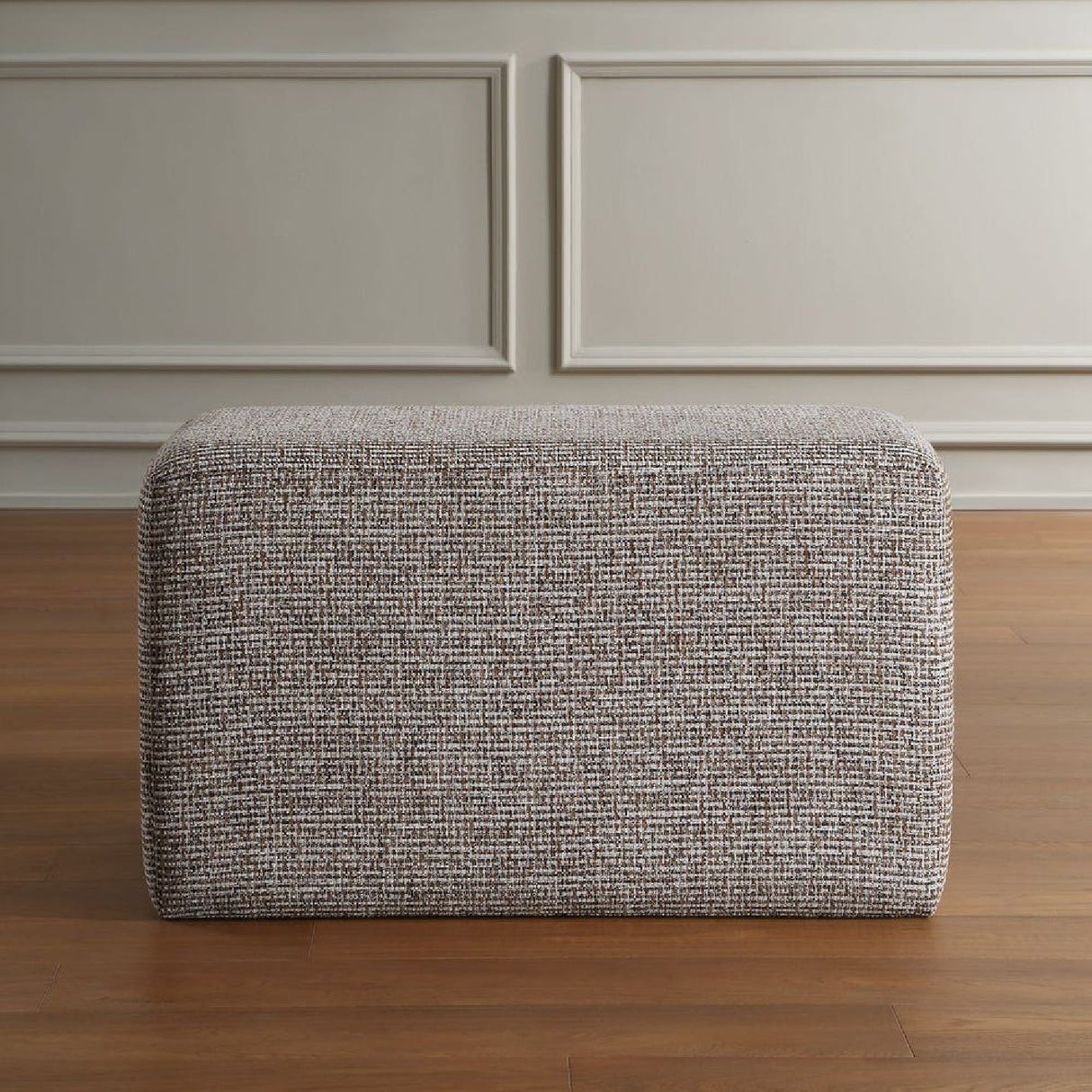 Cream Woven Rectangular Ottoman by Uttermost Kelce, alternate view 7