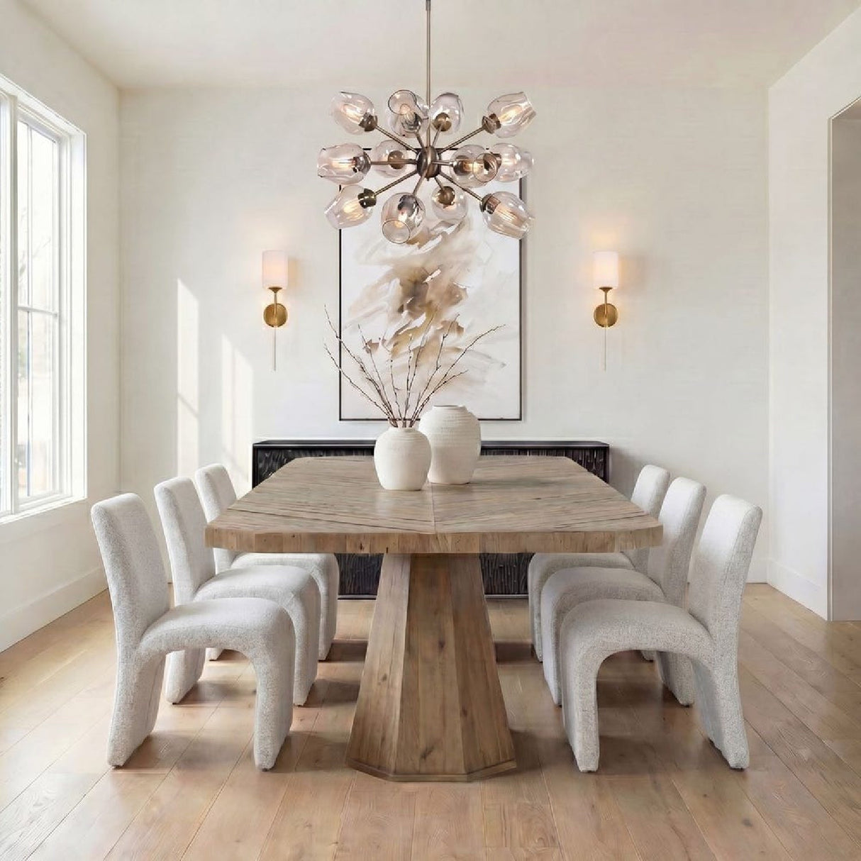 Boucle Arched Dining Chair by Uttermost Valentin, alternate view 2