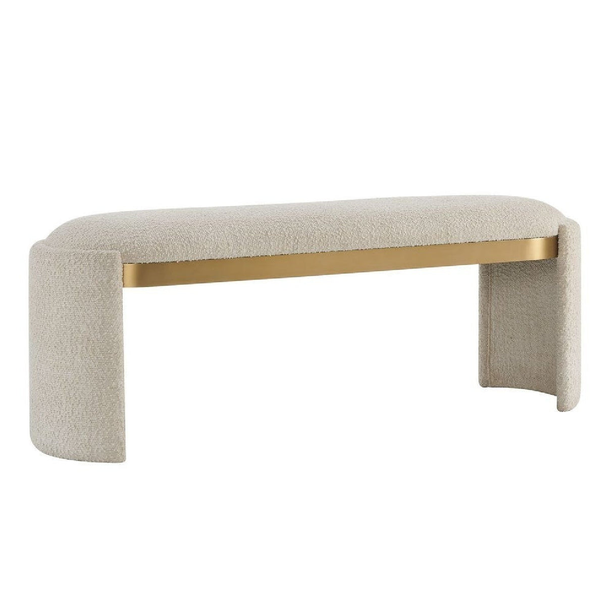 White Boucle Bench by Uttermost Serena