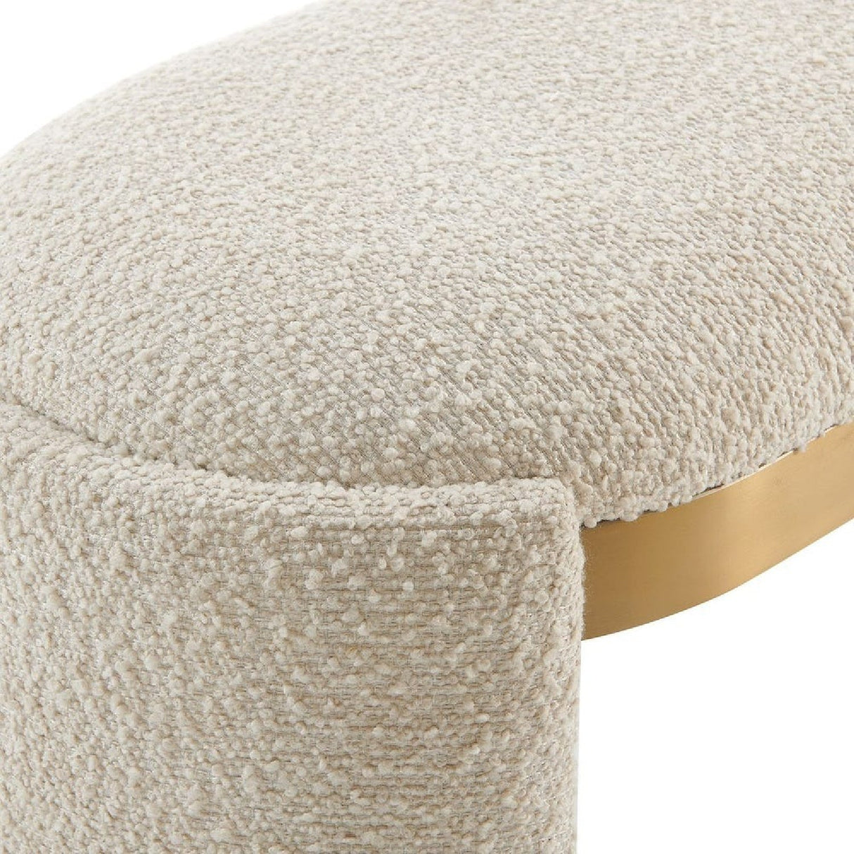White Boucle Bench by Uttermost Serena, alternate view 5