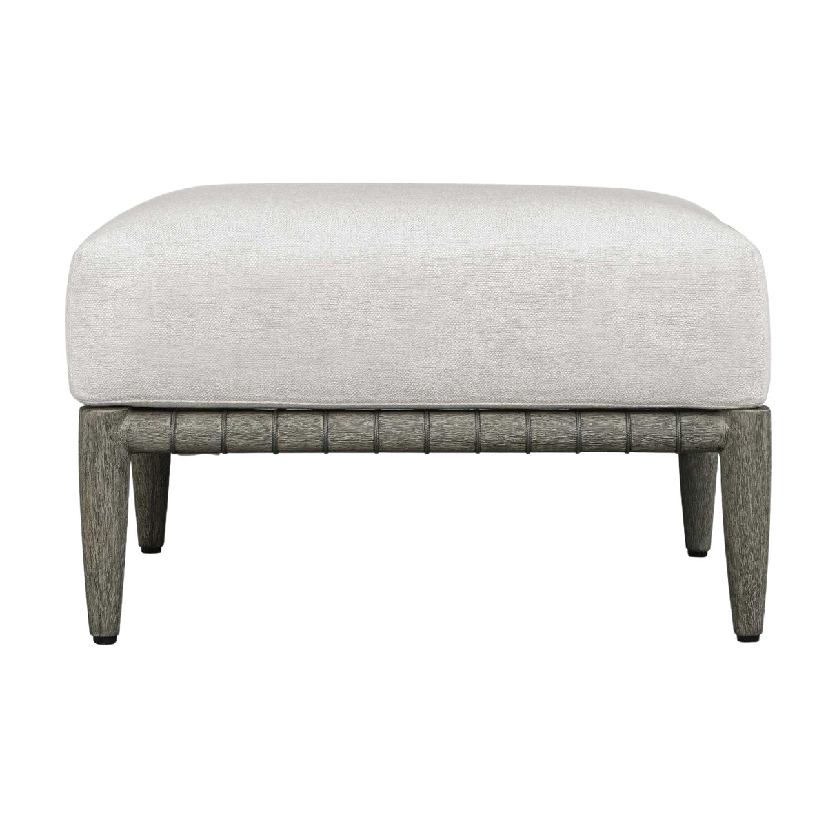 White Cushioned Outdoor Ottoman by Uttermost Borneo