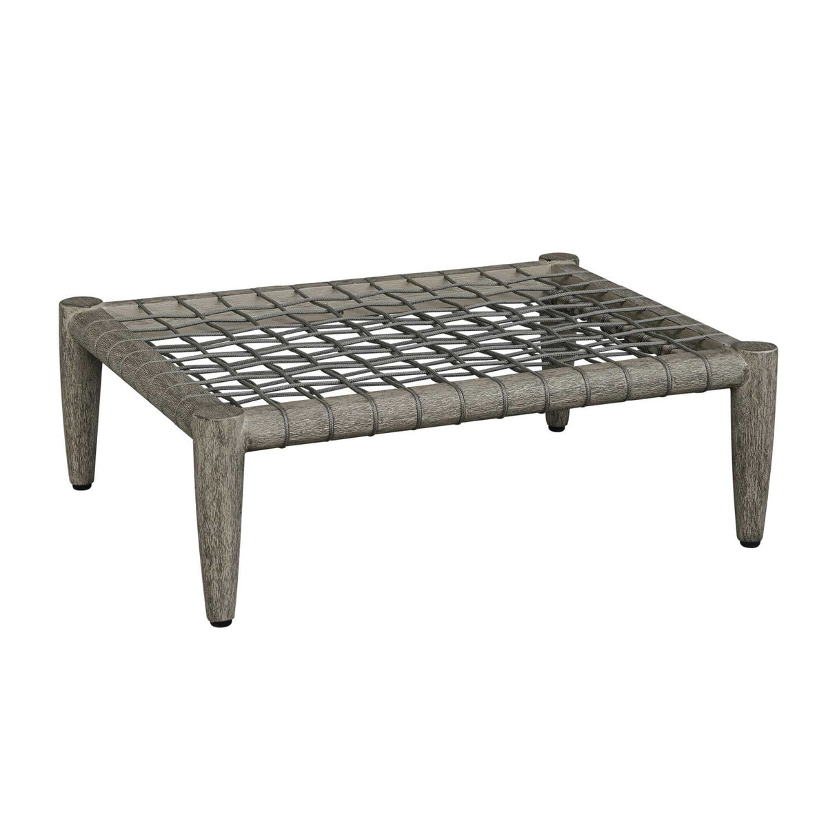 White Cushioned Outdoor Ottoman by Uttermost Borneo, alternate view 5