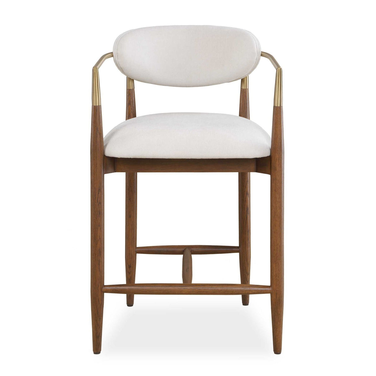 Modern European furniture - White Velvet Counter Stool - www.oroa.com
