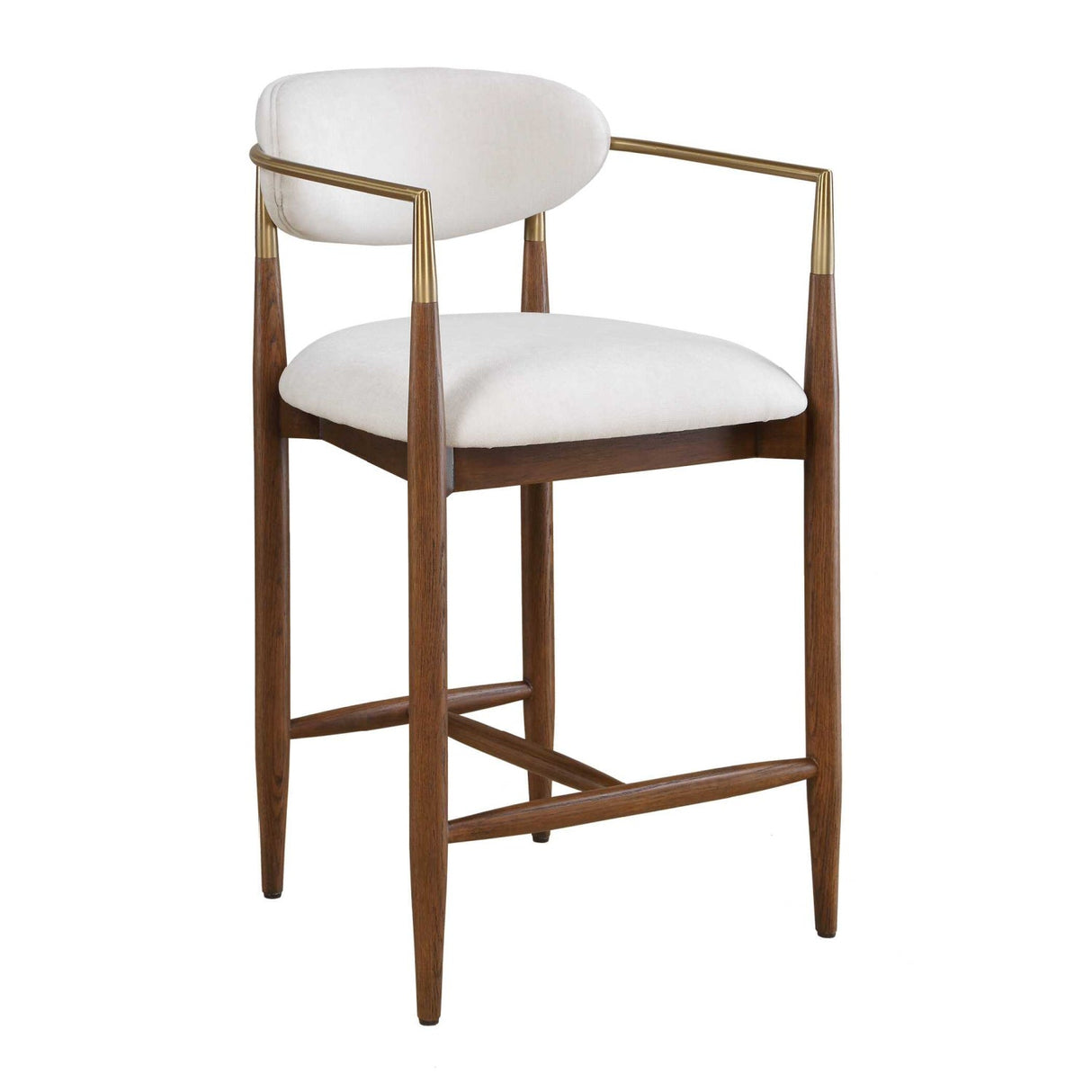 Modern European furniture - White Velvet Counter Stool - www.oroa.com