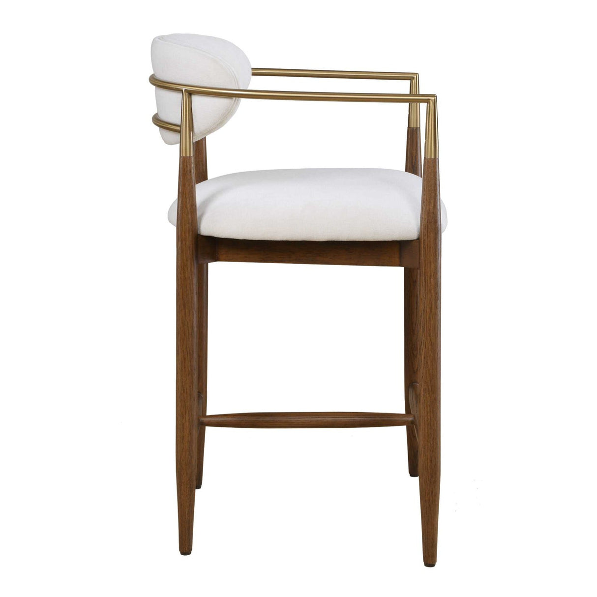Modern European furniture - White Velvet Counter Stool - www.oroa.com