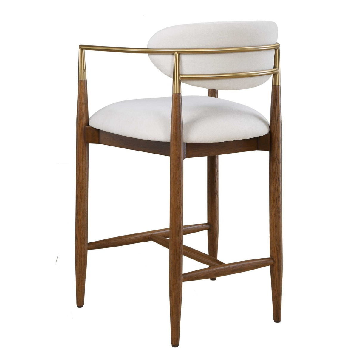 Modern European furniture - White Velvet Counter Stool - www.oroa.com
