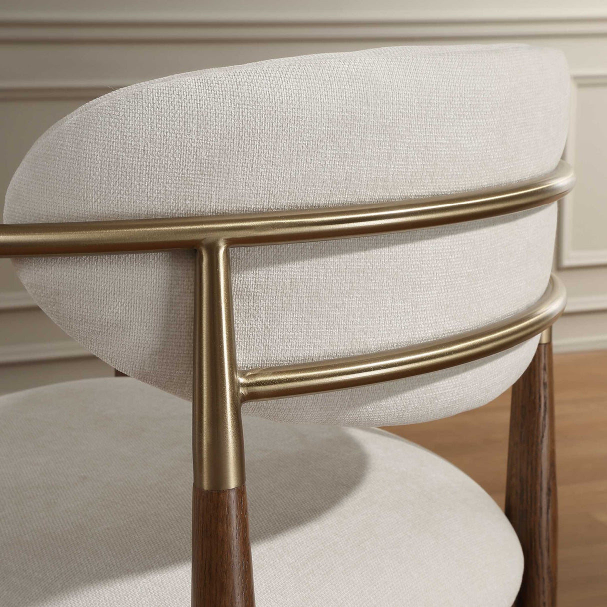 Modern European furniture - White Velvet Counter Stool - www.oroa.com