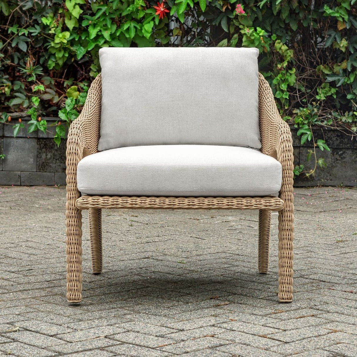 Natural Wicker Outdoor Lounge Chair by Uttermost Kavali, alternate view 2