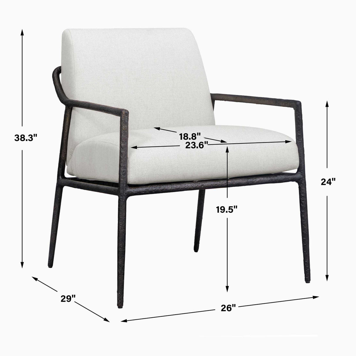 Modern European furniture - White Cushioned Outdoor Lounge Chair - www.oroa.com