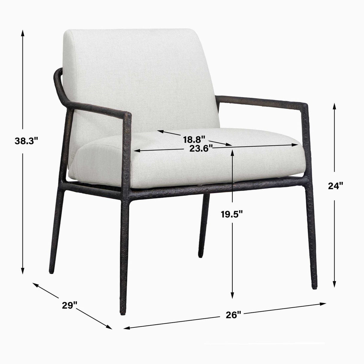 Modern European furniture - White Cushioned Outdoor Lounge Chair - www.oroa.com