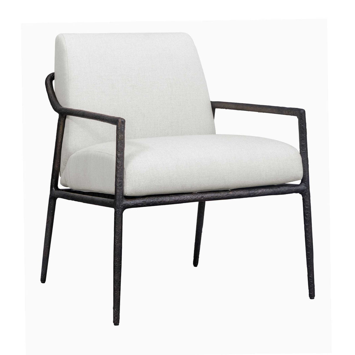 Modern European furniture - White Cushioned Outdoor Lounge Chair - www.oroa.com