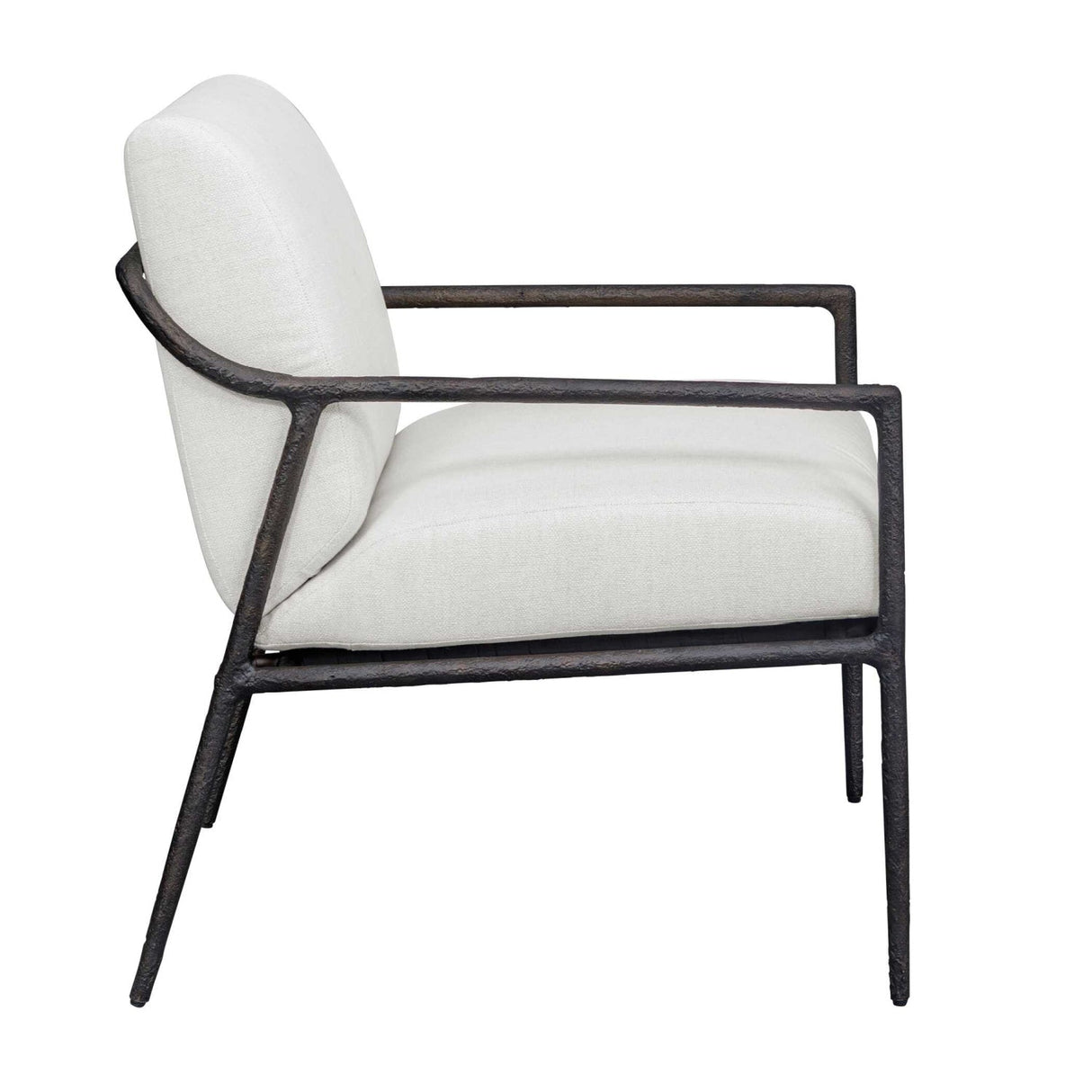 Modern European furniture - White Cushioned Outdoor Lounge Chair - www.oroa.com