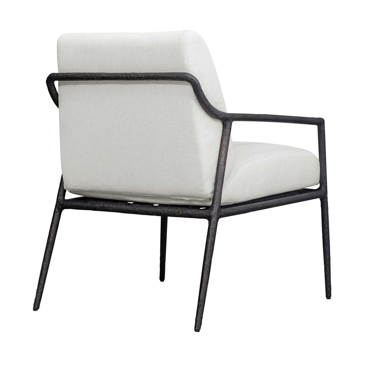 Modern European furniture - White Cushioned Outdoor Lounge Chair - www.oroa.com
