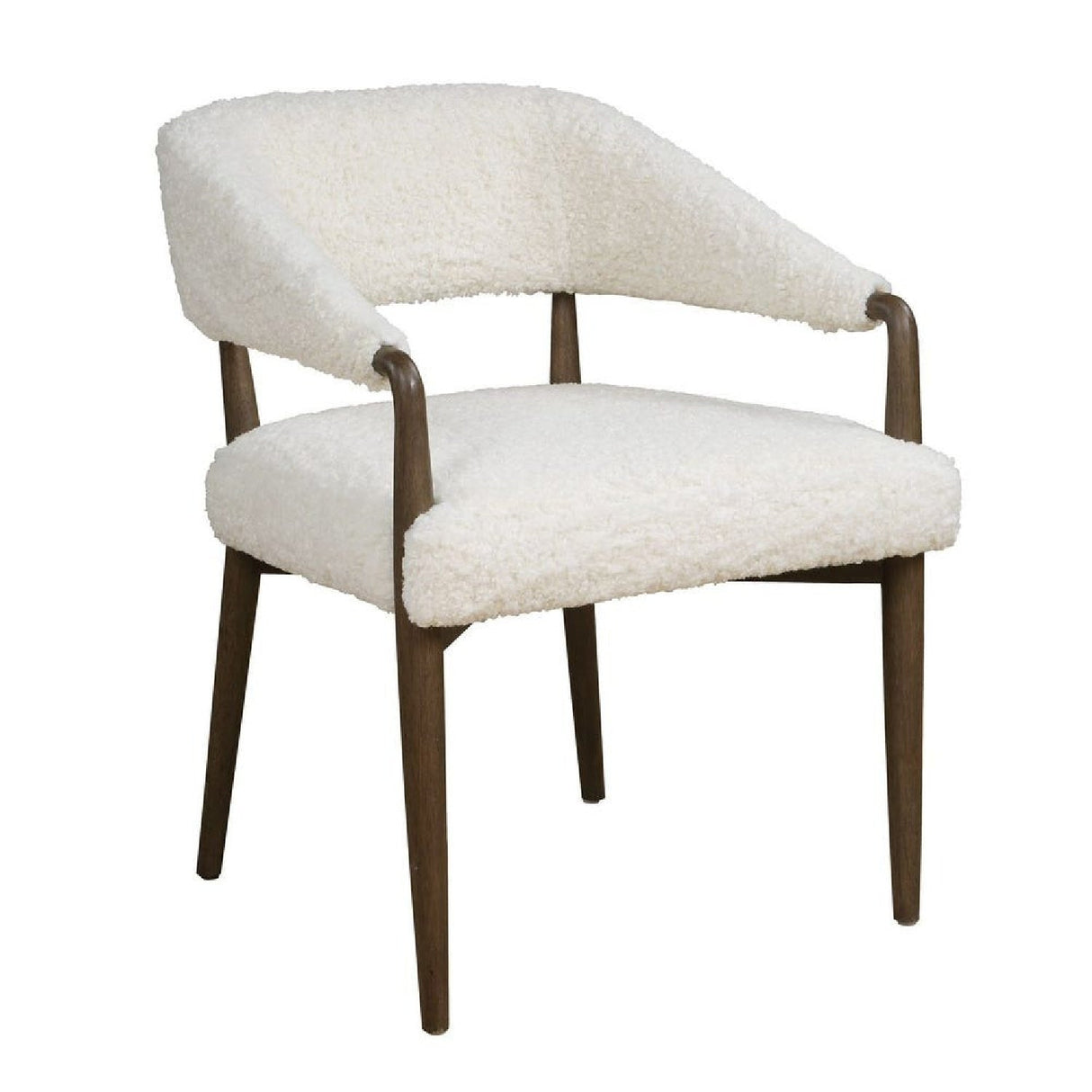 Cream Shearling Dining Chair by Uttermost Austell