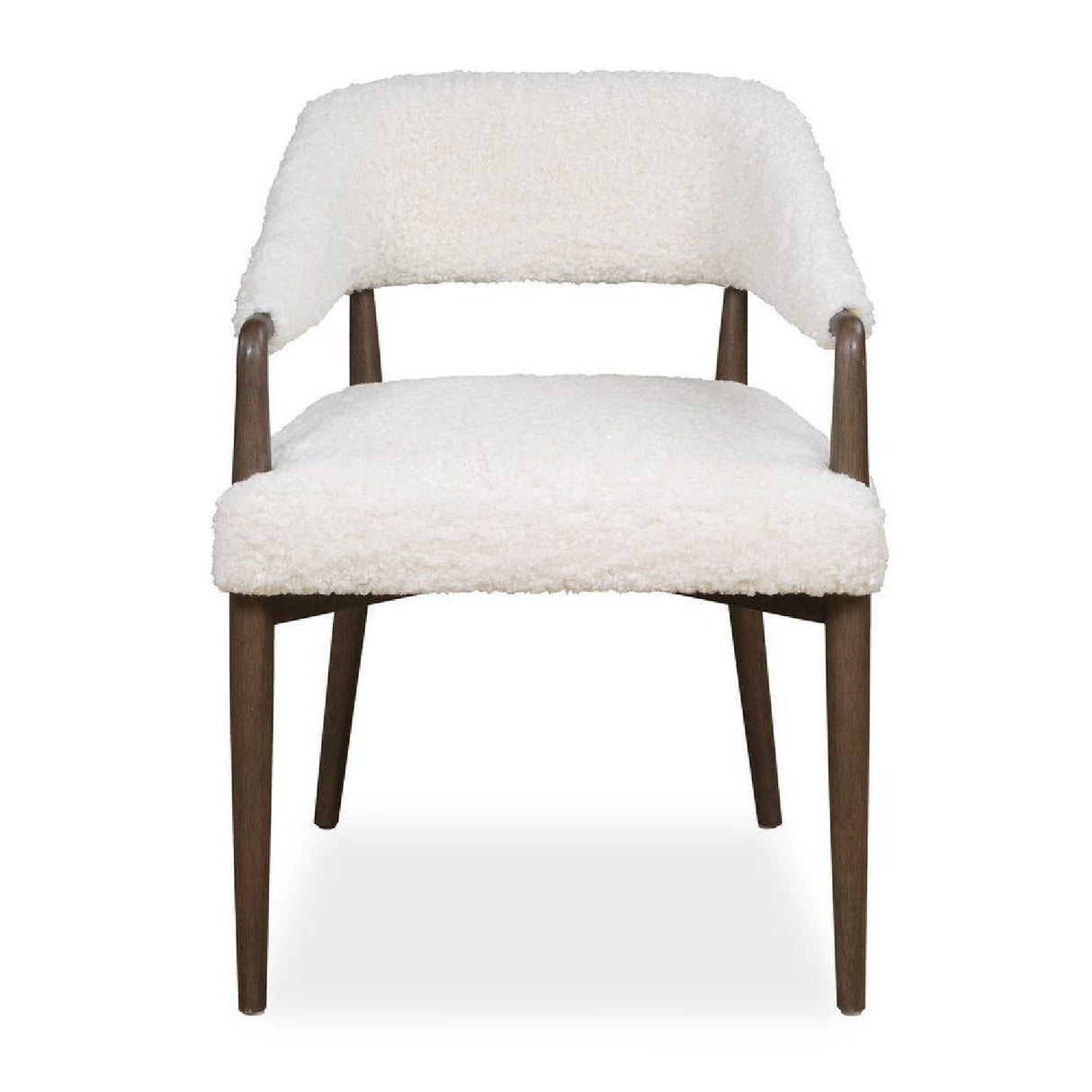 Cream Shearling Dining Chair by Uttermost Austell, alternate view 3