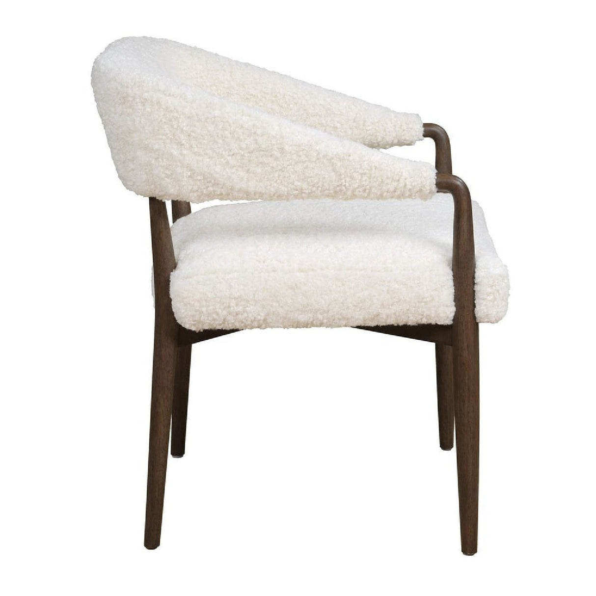 Cream Shearling Dining Chair by Uttermost Austell, alternate view 4