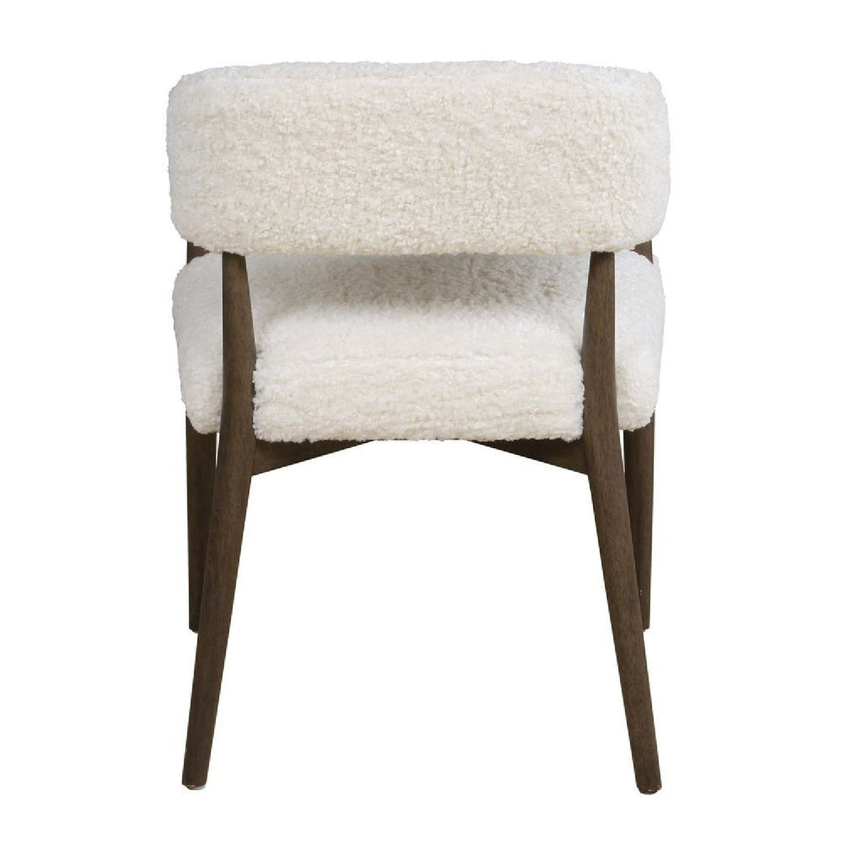Cream Shearling Dining Chair by Uttermost Austell, alternate view 6