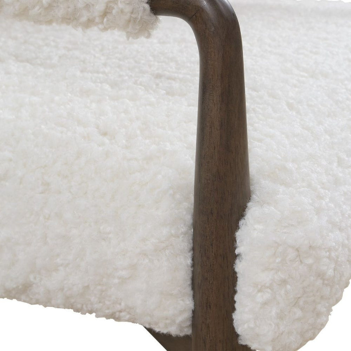 Cream Shearling Dining Chair | Oroa.com