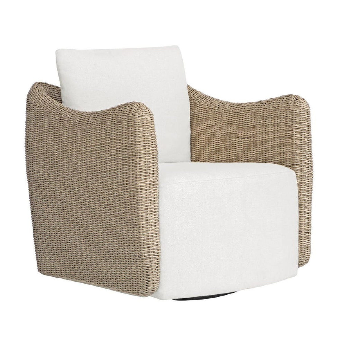 Beige Outdoor Swivel Lounge Chair by Uttermost Sunset