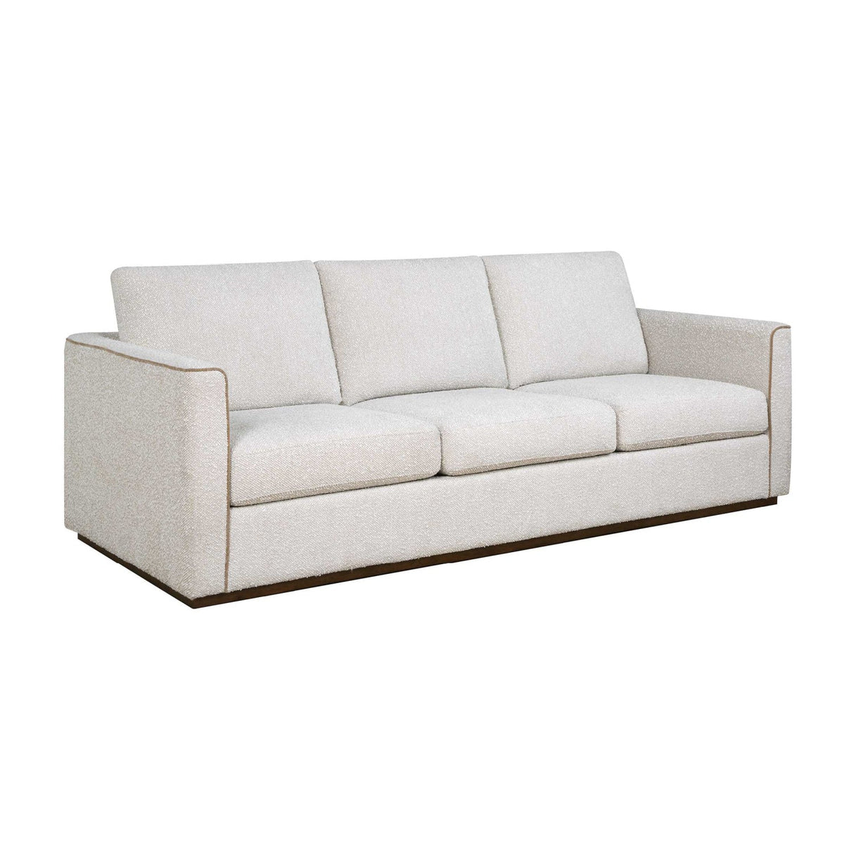 Cream Boucle Piped Sofa by Uttermost Lorien, alternate view 3