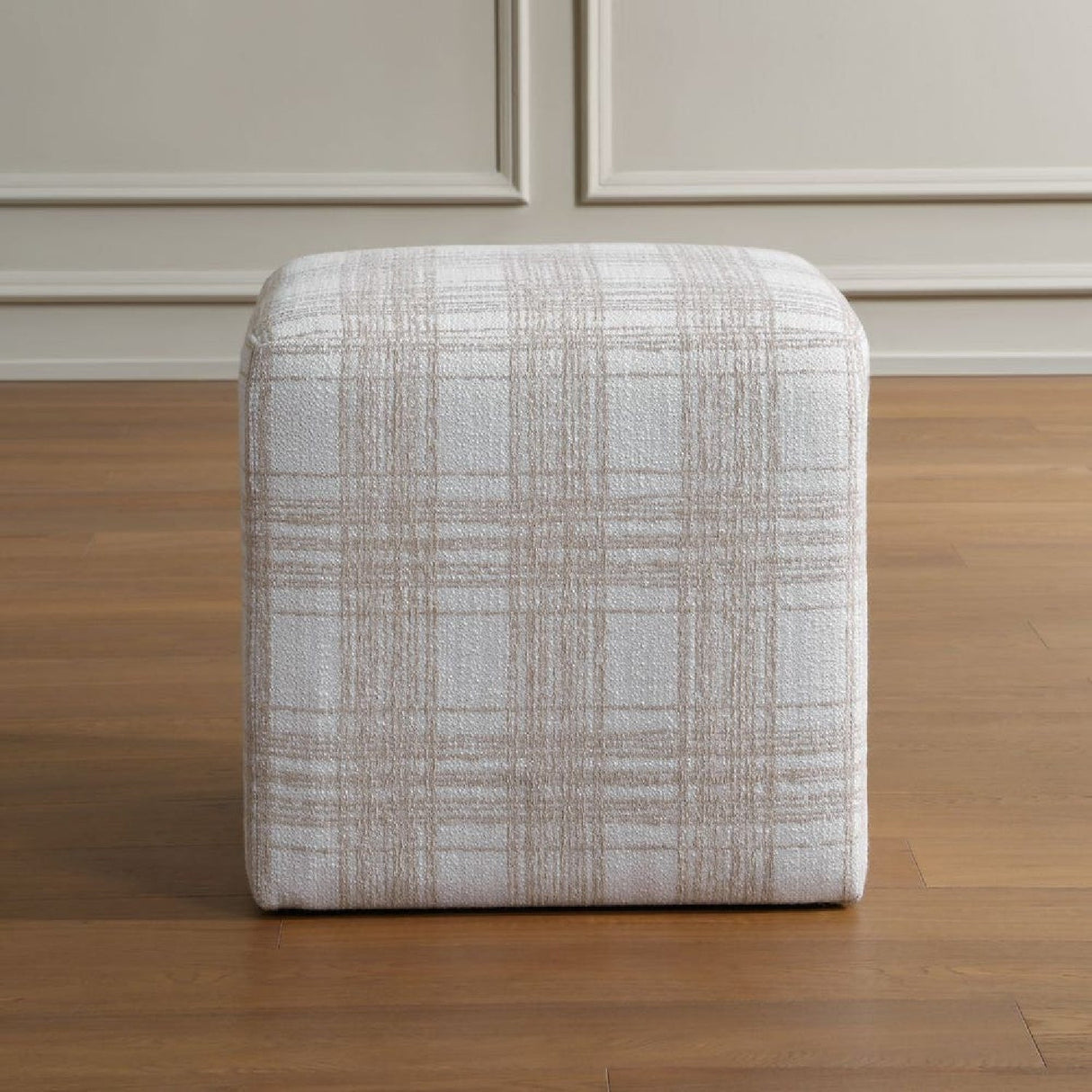 Modern European furniture - Chenille Cube Ottoman - www.oroa.com