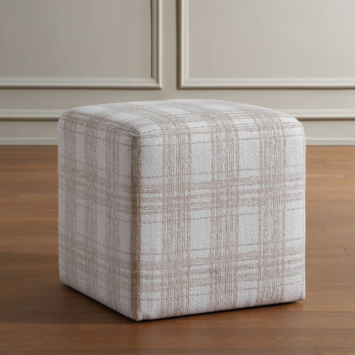 Modern European furniture - Chenille Cube Ottoman - www.oroa.com