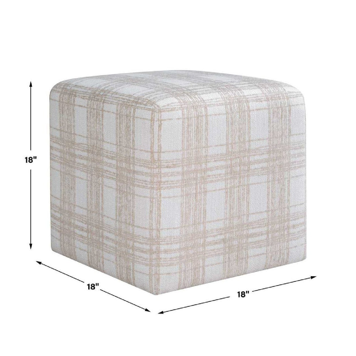 Modern European furniture - Chenille Cube Ottoman - www.oroa.com