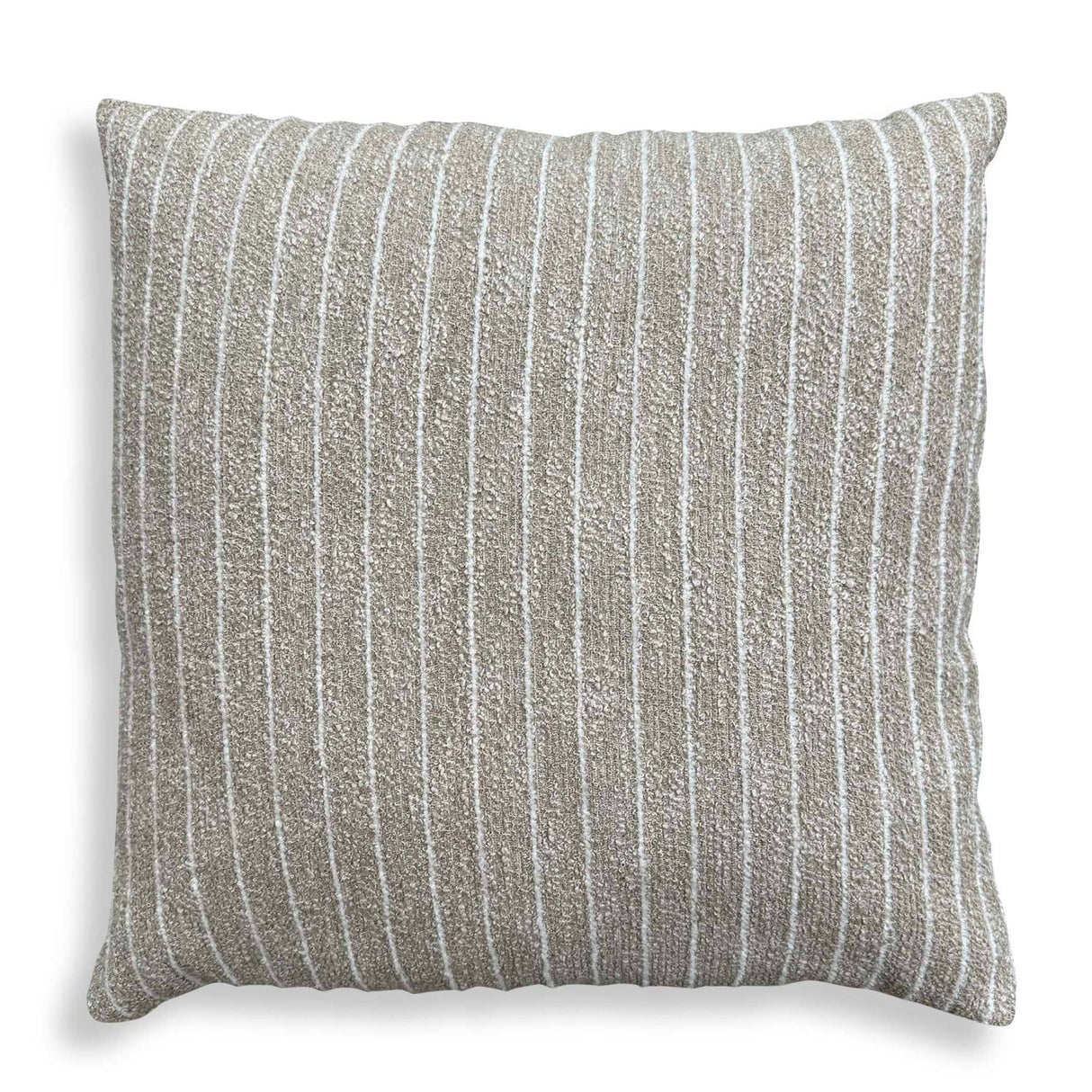 Modern European furniture - Cream Boucle Stripes Outdoor Pillow - www.oroa.com
