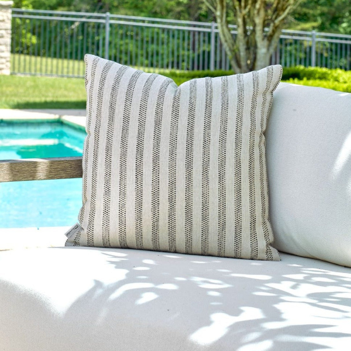 Stripes Outdoor Pillow | Uttermost Basket - www.oroa.com