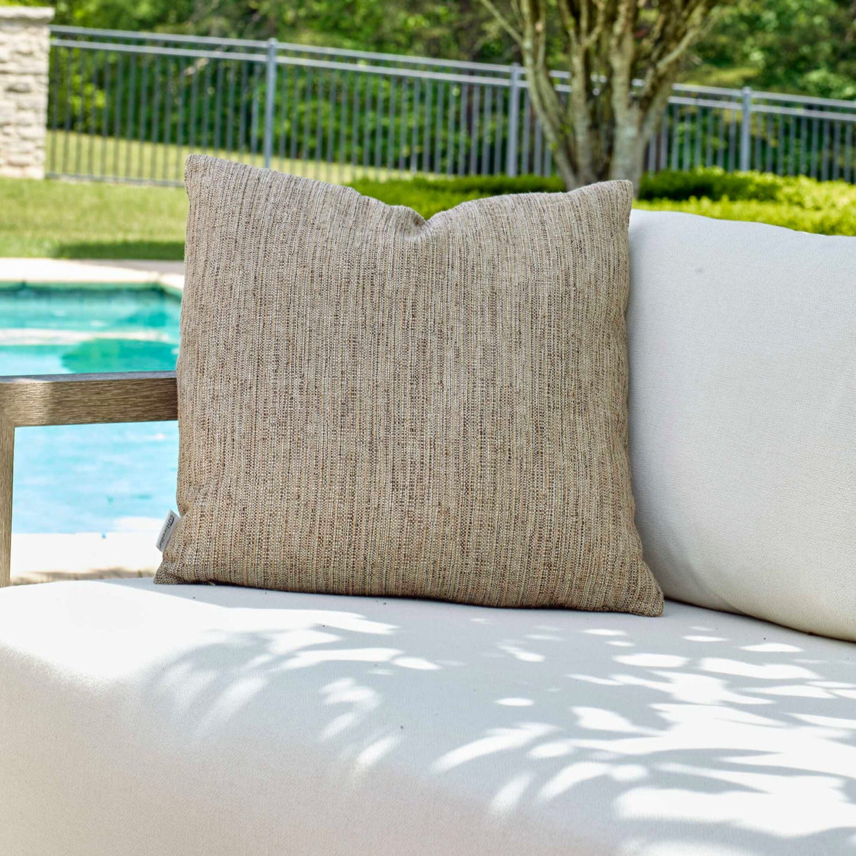 Modern European furniture - Brown Woven Outdoor Pillow - www.oroa.com