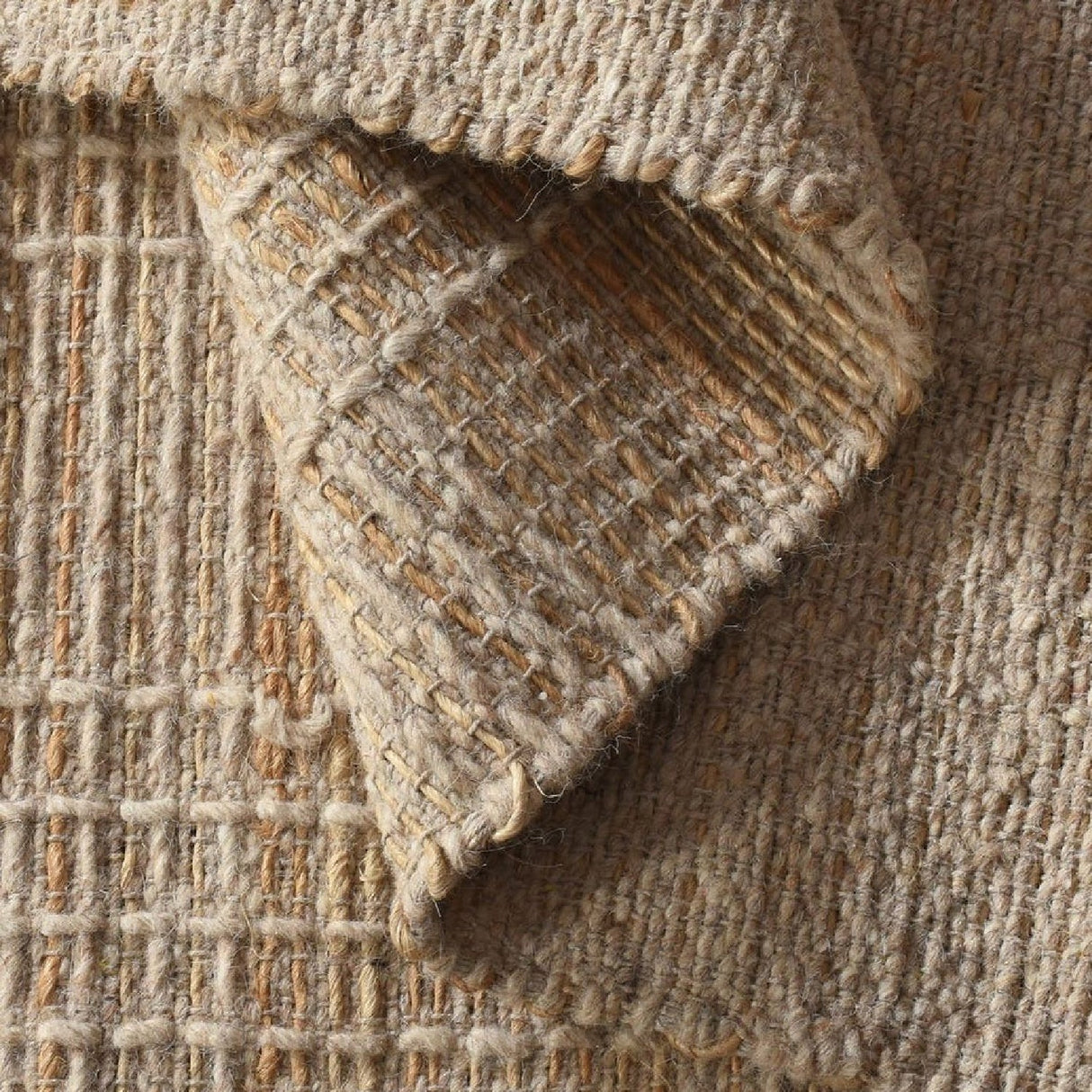 Modern European furniture - Beige Wool & Jute Rug - www.oroa.com