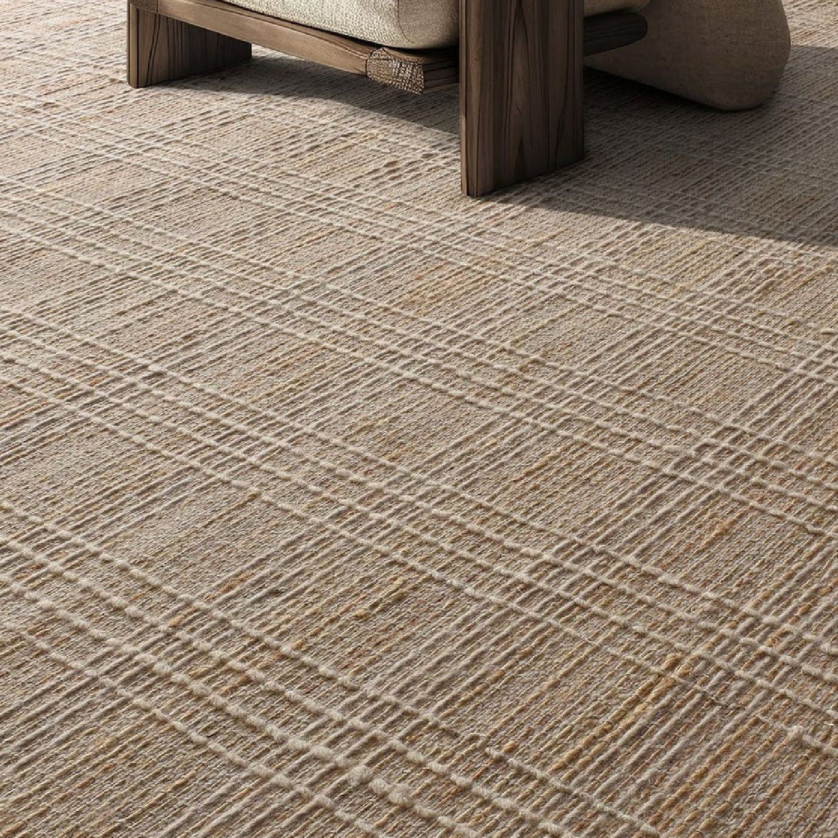 Modern European furniture - Beige Wool & Jute Rug - www.oroa.com