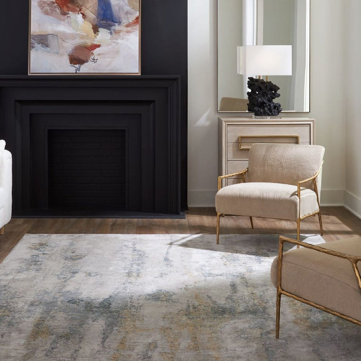 Modern European furniture - Abstract Design Woven Rug - www.oroa.com